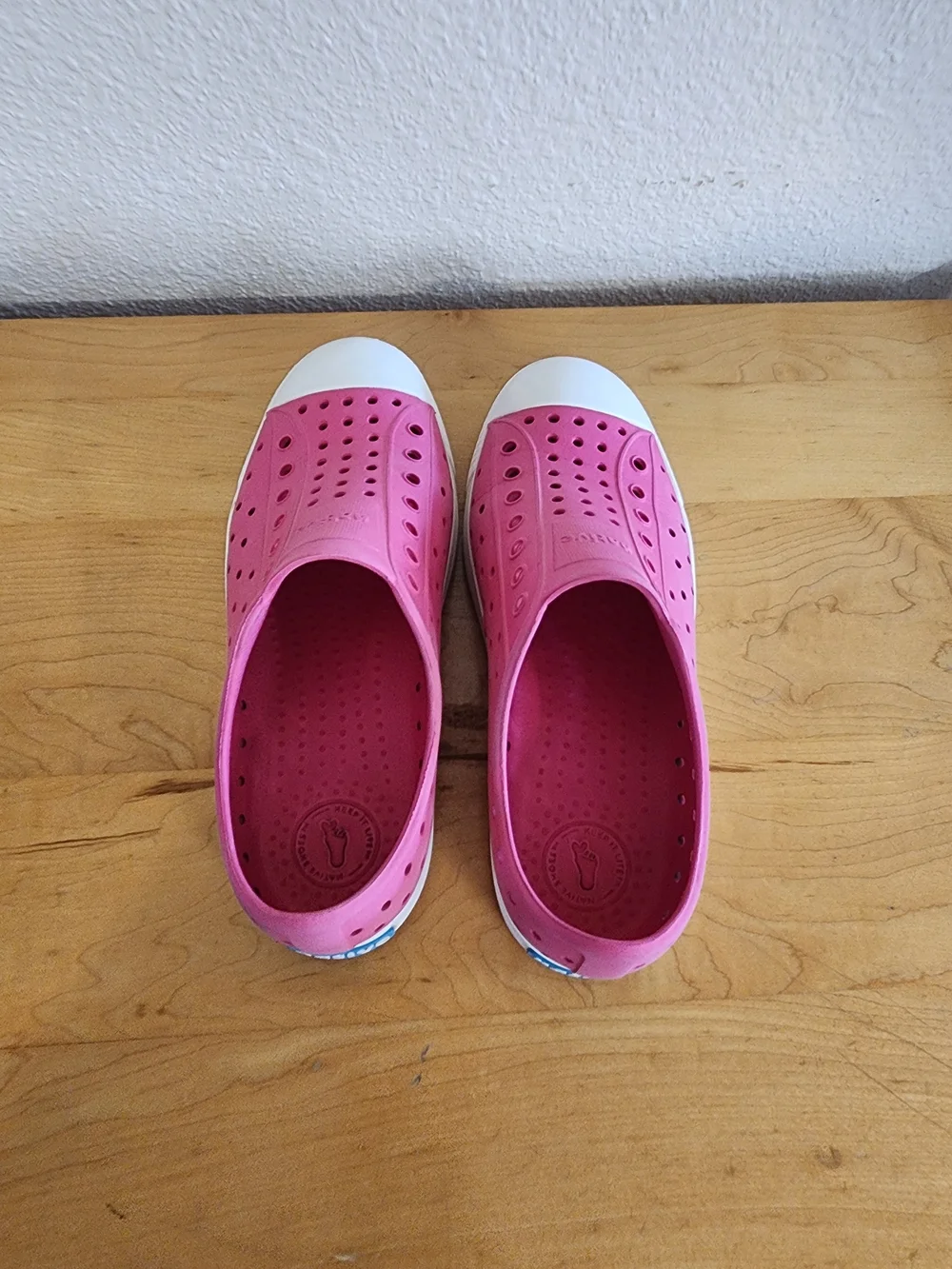Native Jefferson Slip-On Kids Shoes - Pink/White